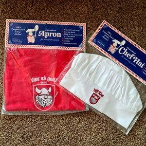 Scandinavian chef hat & apron